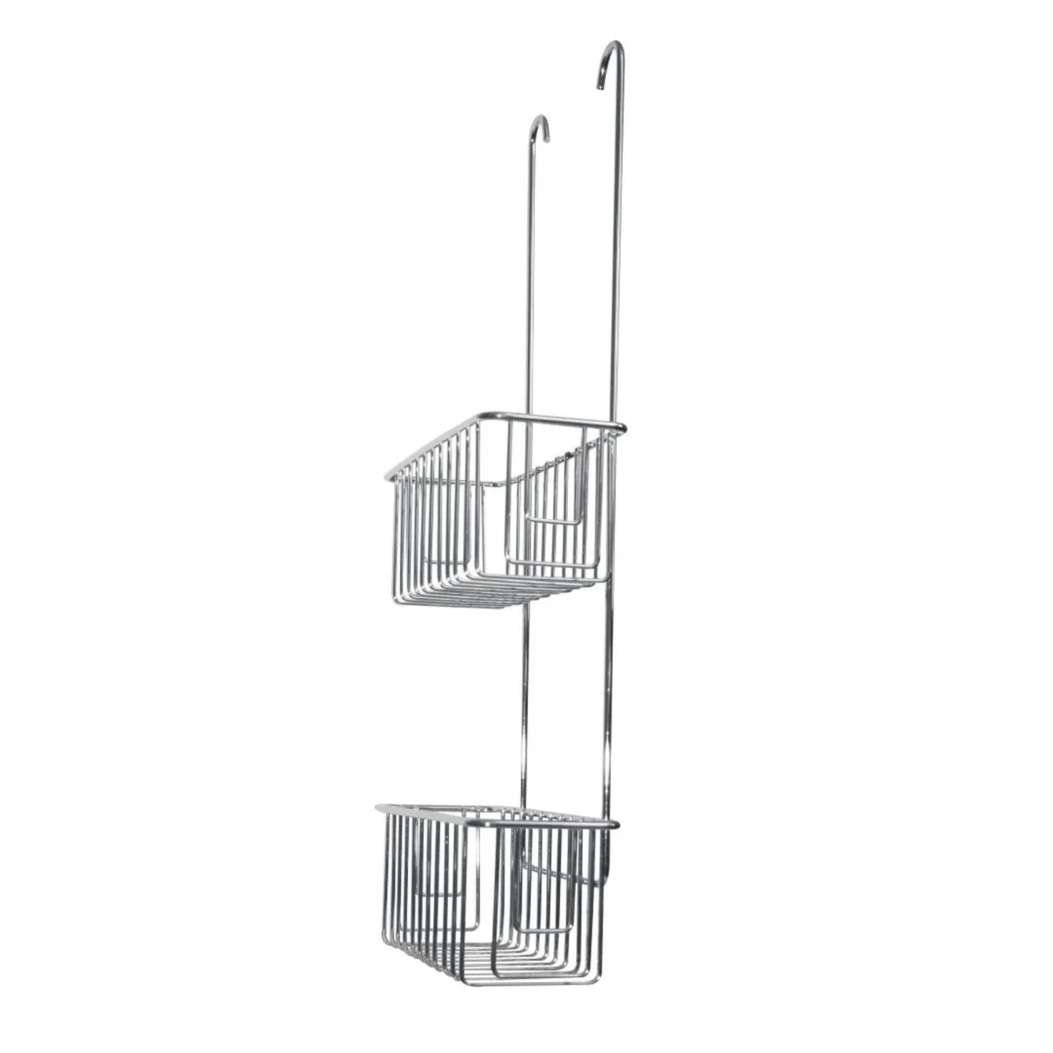 Euroshowers Duschablage zum Einhängen Twin Chrom 2 Etagen 16 cm