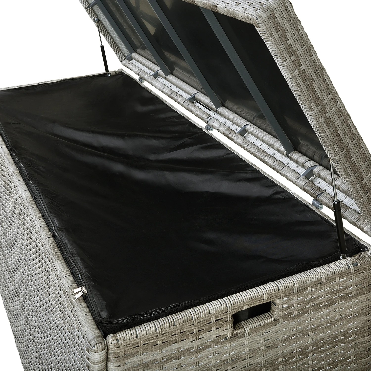 Beliani Truhe MODENA Hellgrau 63x158x66_5