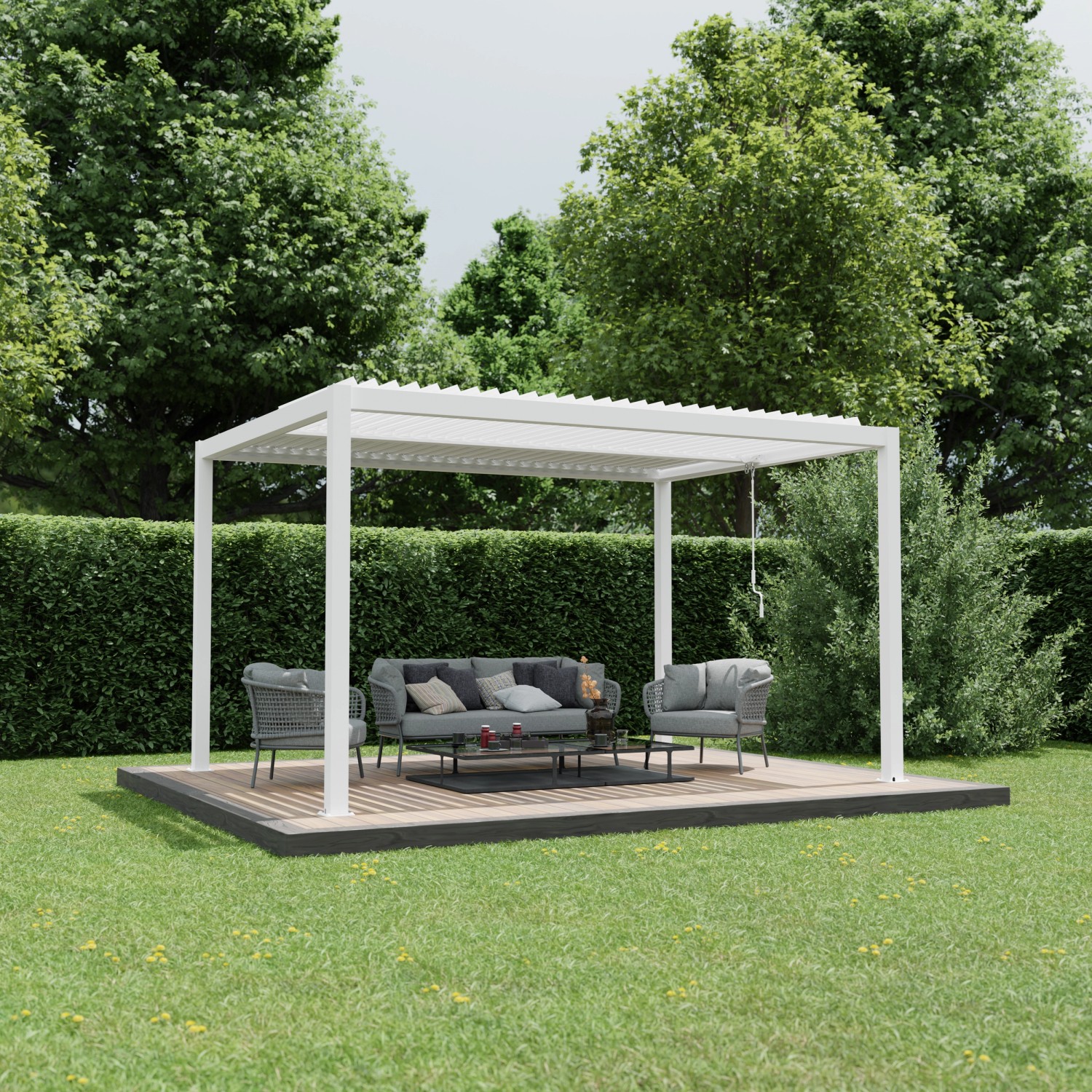 Ximax Pergola Shade Aluminium 300 cm x 400 cm Weiß günstig online kaufen