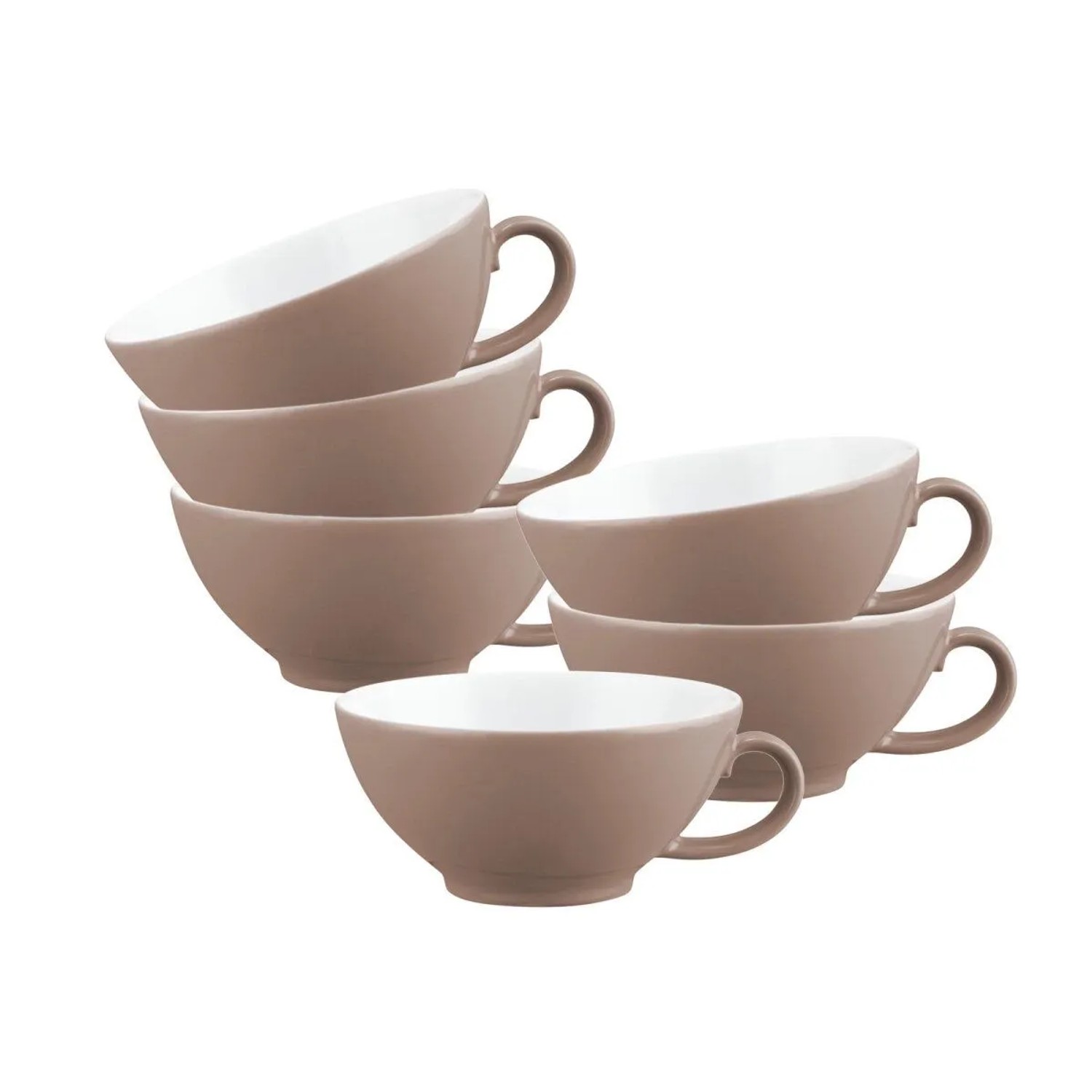 Seltmann Weiden Liberty Pure Colors Teetasse 140 ml 6er Set Cocoa Brown