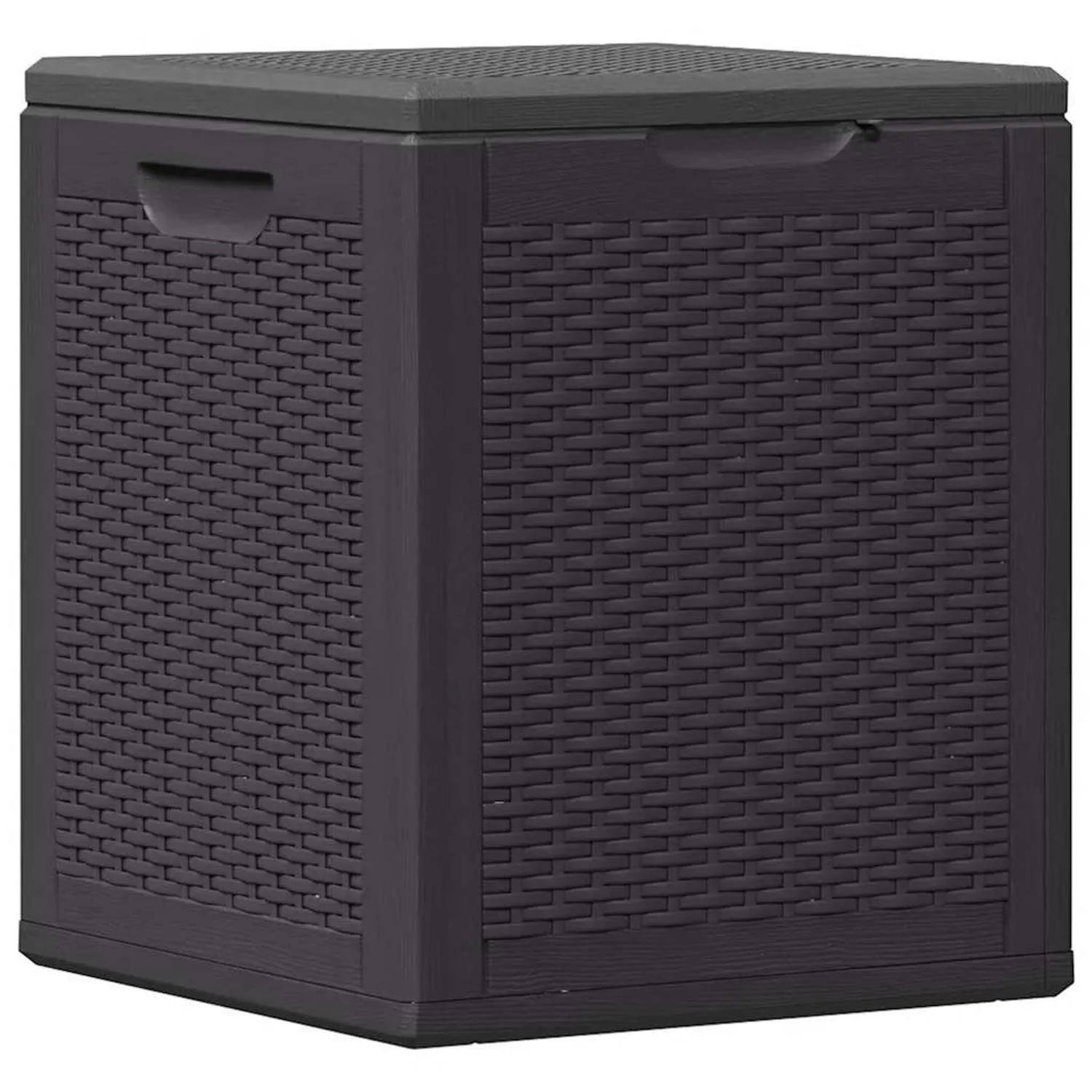 Furnicato Garten-aufbewahrungsbox 90 L Schwarz Pp Rattan