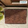 Braune Karat Schmutzfangmatte Brasil 90x150 cm mit schwarzem Muster für den Eingangsbereich.