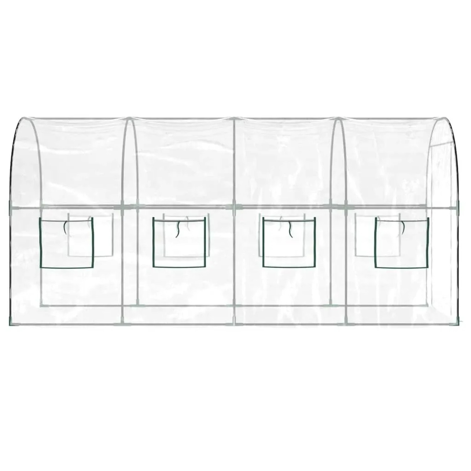 vidaXL Gewächshaus Transparent 160x400x190 cm PVC & Stahl 317247_4