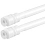 2er-Pack weiße Bestlivings Klemmstangen (40-60cm) mit Schraubtechnik für Gardinen.