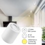 Oktaplex Lile Aufbaustrahler 3er Set, schwenkbar, LED warmweiß, 3000K, weiß. Spots für Innenräume.