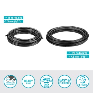 Gardena Micro-Drip-System: Verlegerohr und Verteilerrohr für Tropfbewässerung Set Terrasse.