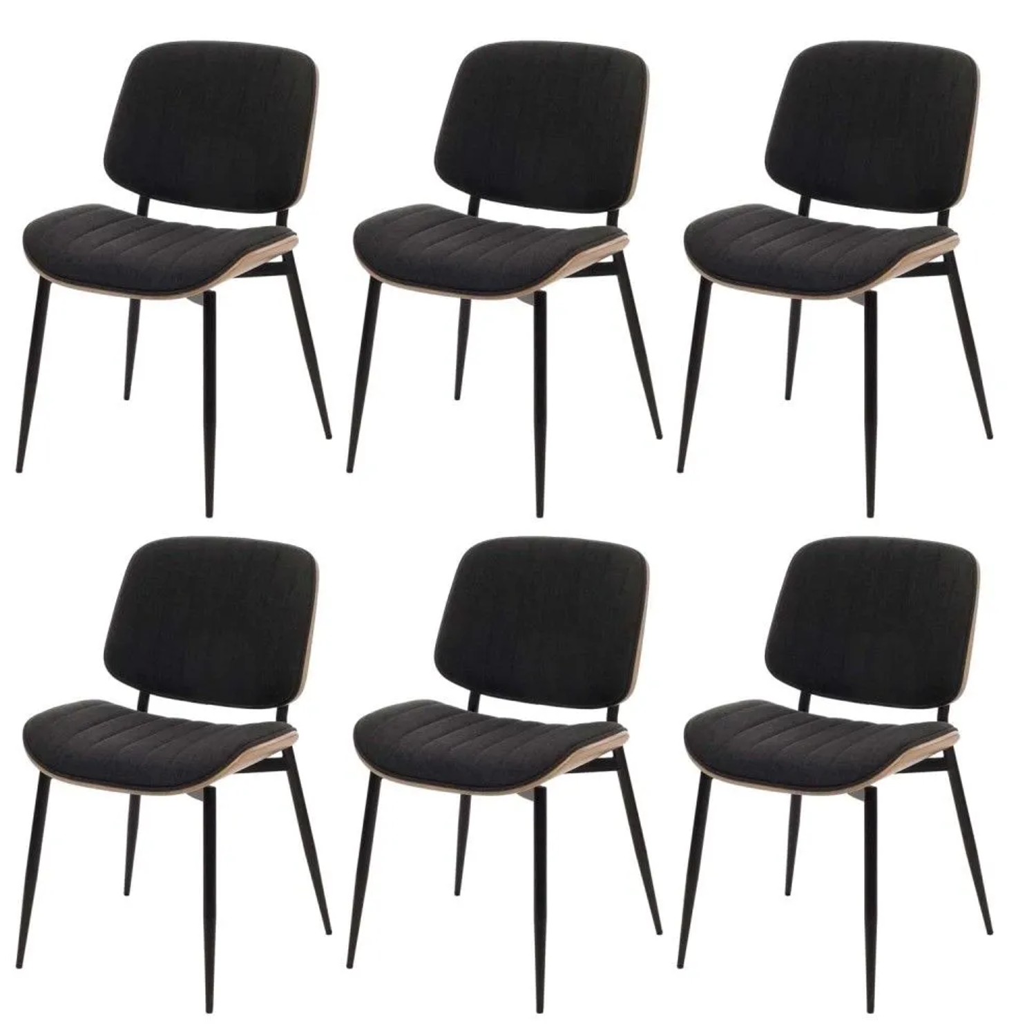 MCW Esszimmerstuhl O44 6er-Set Natur Dunkelgrau