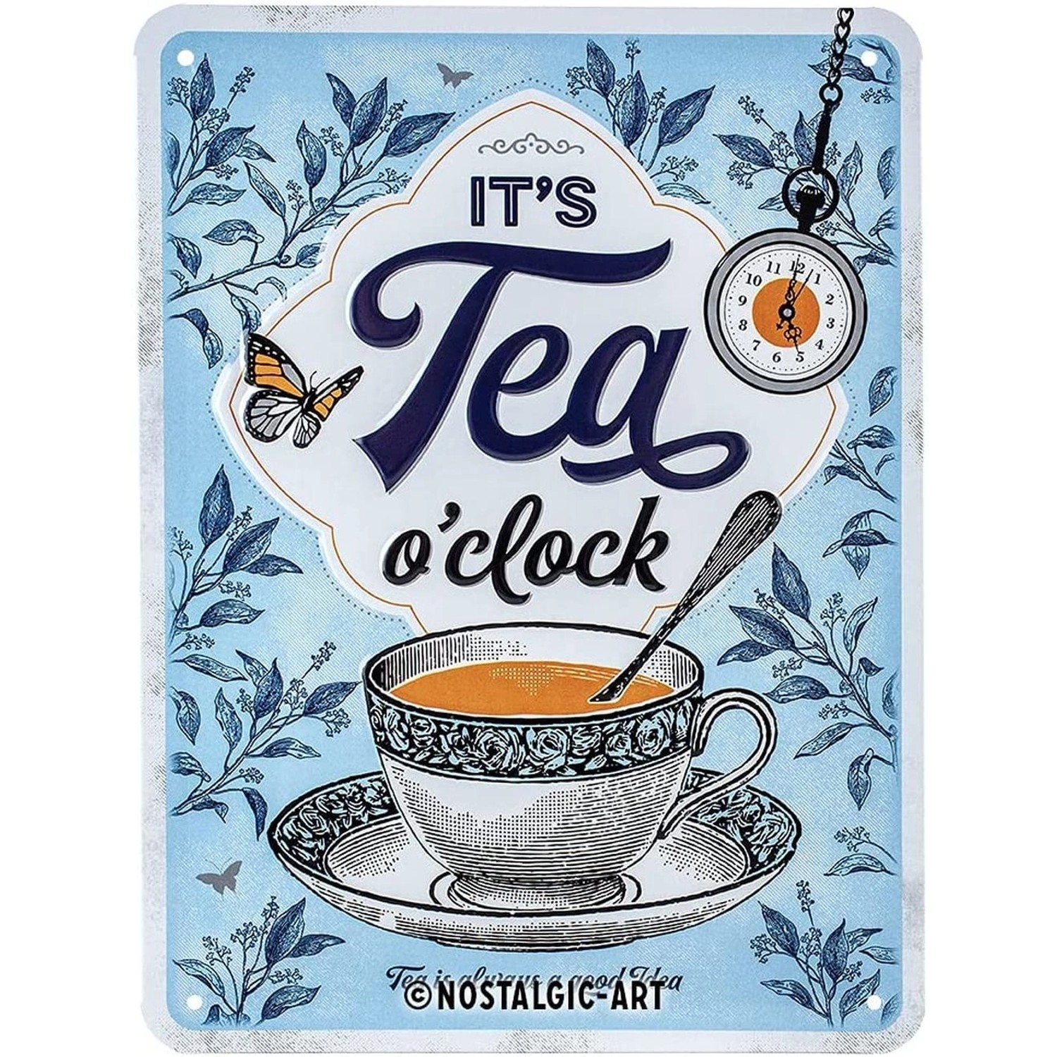 Nostalgic-Art Blechschild 15x20 cm - Home & Country - It's Tea O'Clock günstig online kaufen