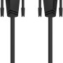Schwarzes Hama VGA-Kabel für Full-HD 1080p, 1,5 m Länge, zur Verbindung von PC und Monitor.