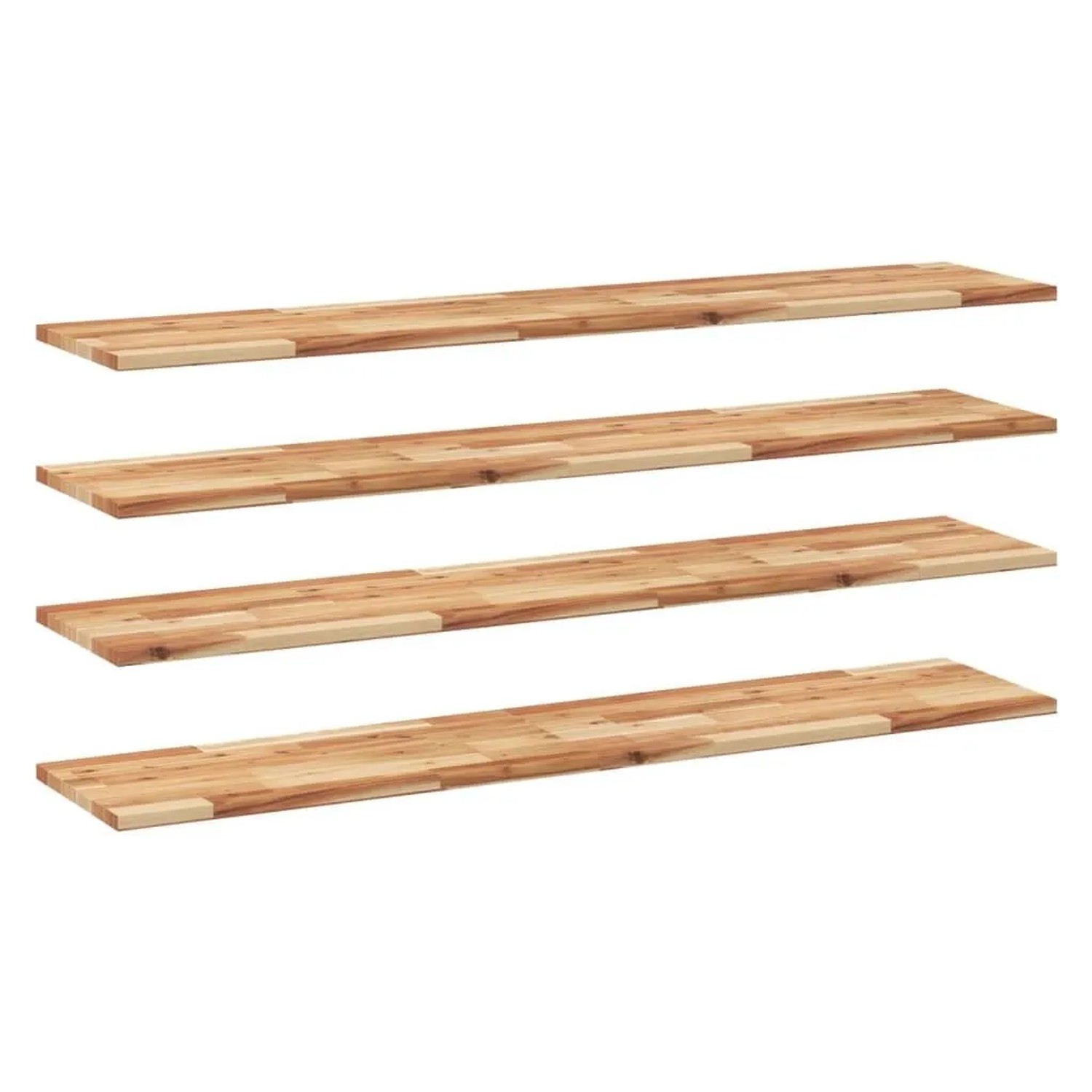 vidaXL Schweberegale 4 Stk 120x30x2 cm Massivholz Akazie Ölbehandelt 3279542