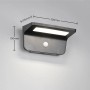 Schwarze, matte Reality LED Solar-Wandleuchte Atico mit Bewegungsmelder für den Außenbereich.
