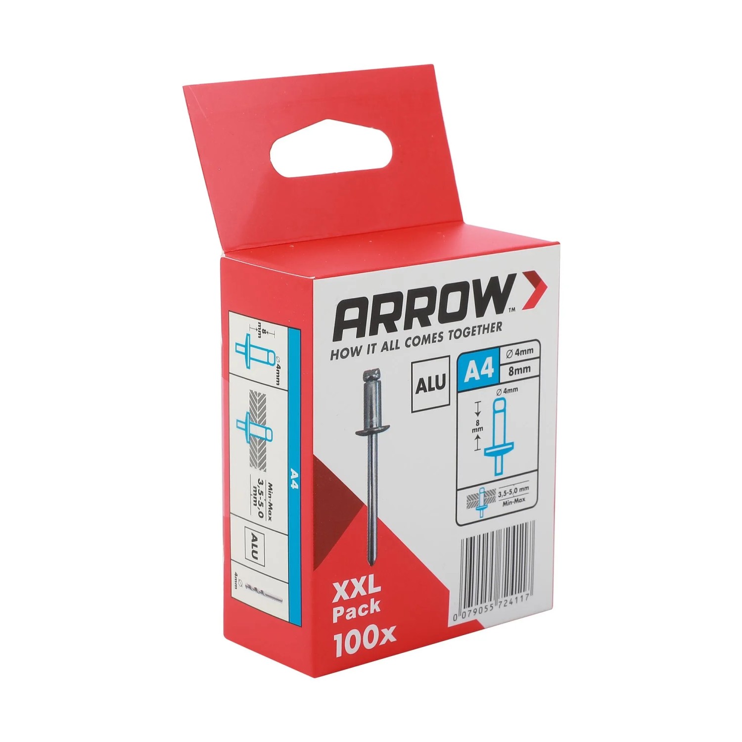 Arrow Blindniete RA Alu Ø 4 mm x 8 mm 100 Stück