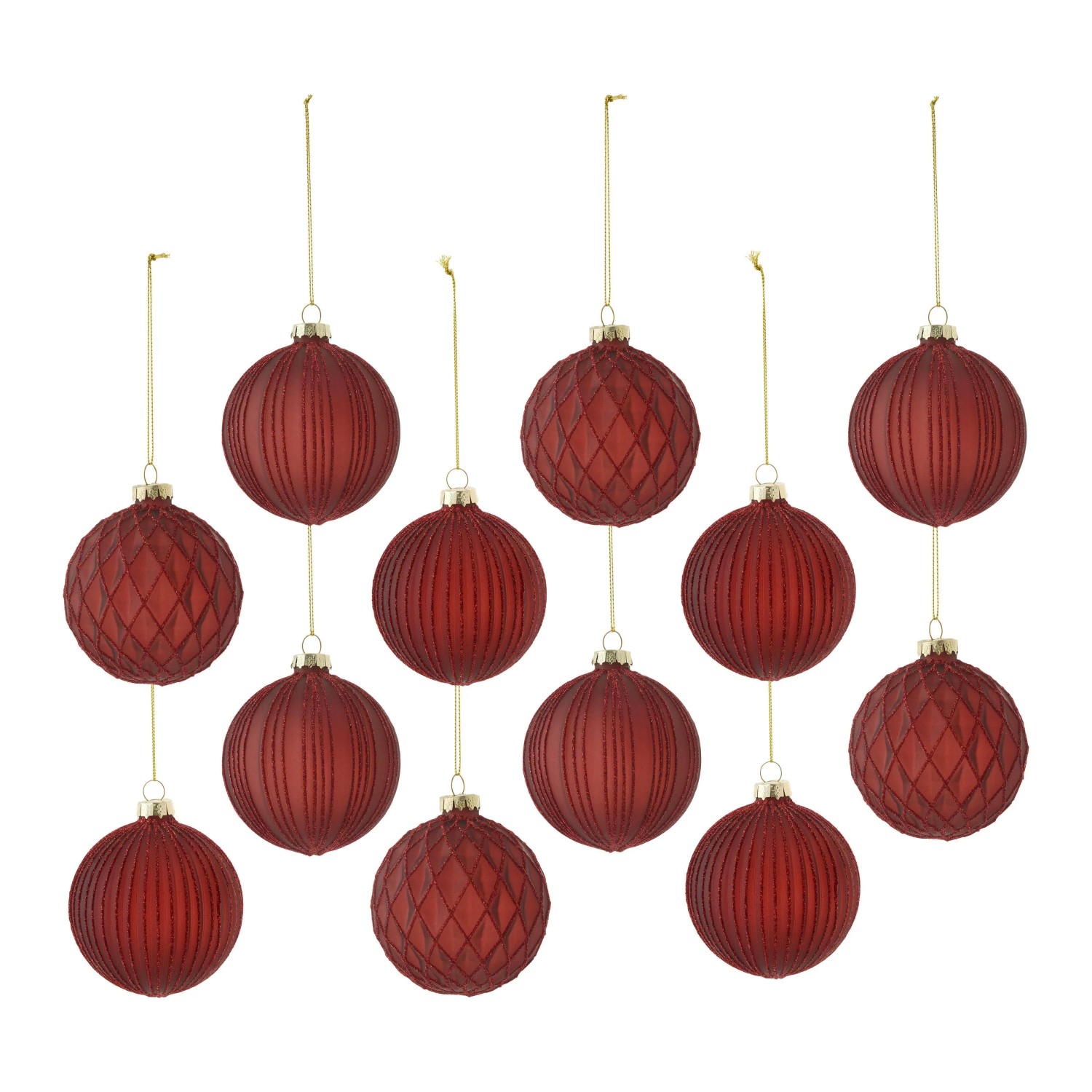 Mömax Christbaumkugel-Set Miracle Dunkelrot 12-teilig_2