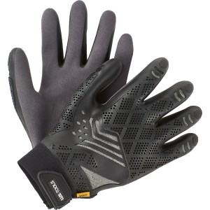 Graue LUX Arbeitshandschuhe Tough Gr. 8 für Montage und Konstruktion.