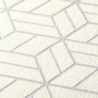 PROFHOME Vliestapete mit geometrischem Muster in Silber, Grau und Weiß.