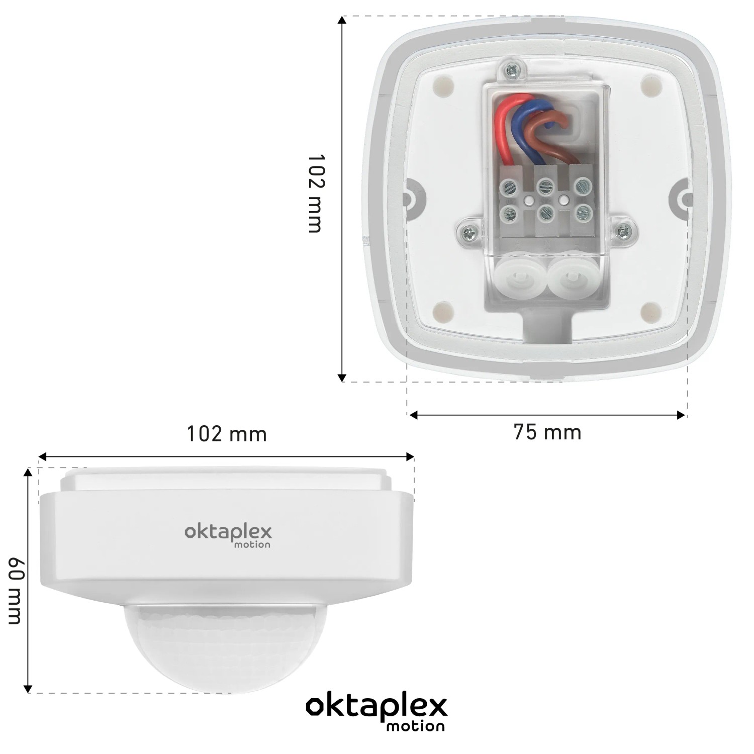 Oktaplex Ina 2 Pack Indoor Motion Detector, 360 Degree, 8 Metre - View #5