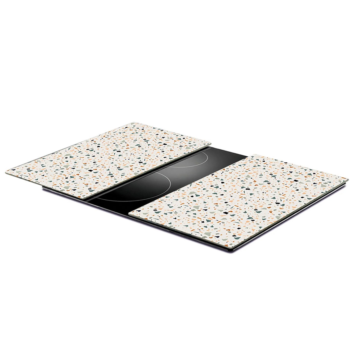 Zeller Herdabdeckplatten-Set Terrazzo, 2-teilig, als Schneidebretter nutzbar.