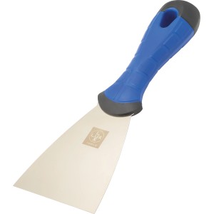 LUX Spachtel Comfort, 80 mm, mit blauem Griff. Maurer- und Fliesenlegerwerkzeug.