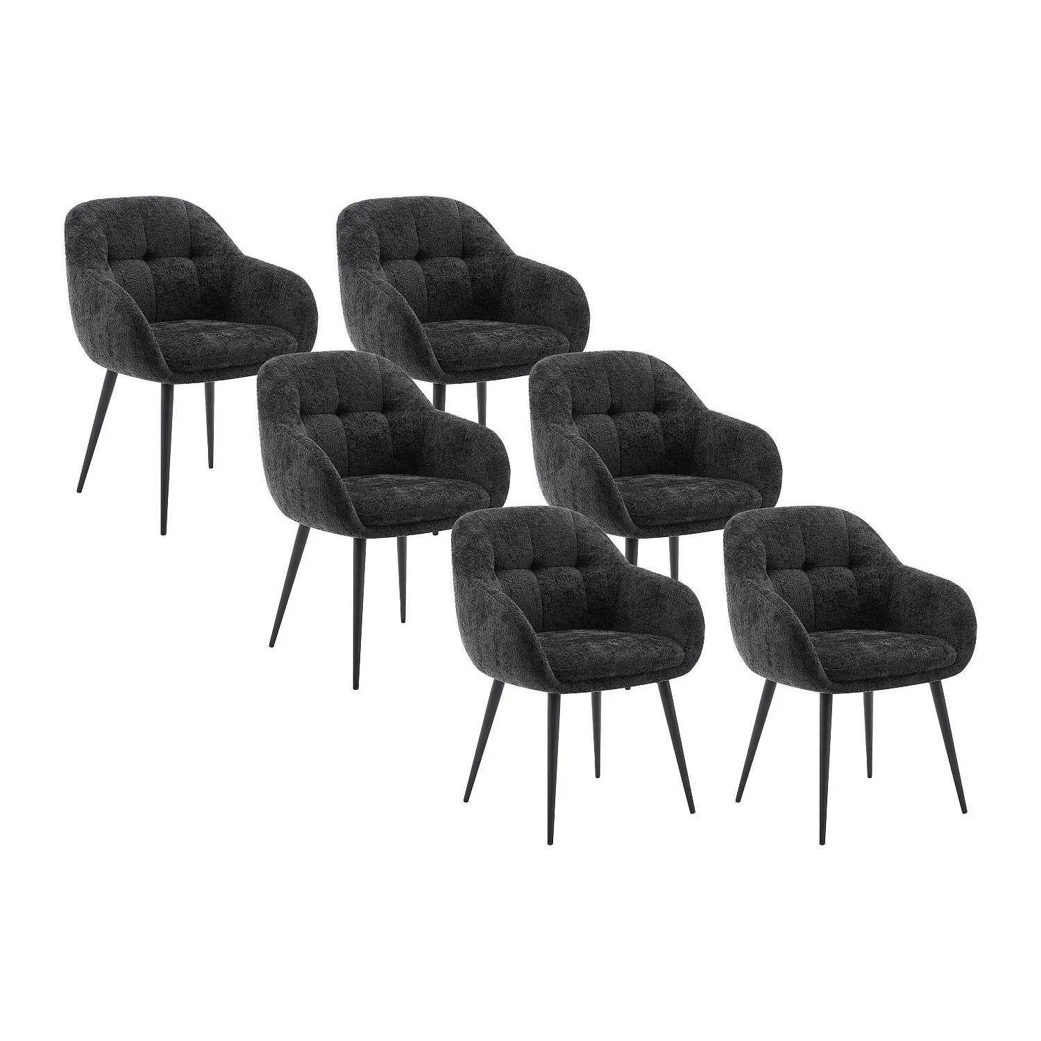 Vente-unique Stuhl Lassandra Schwarz 59 cm