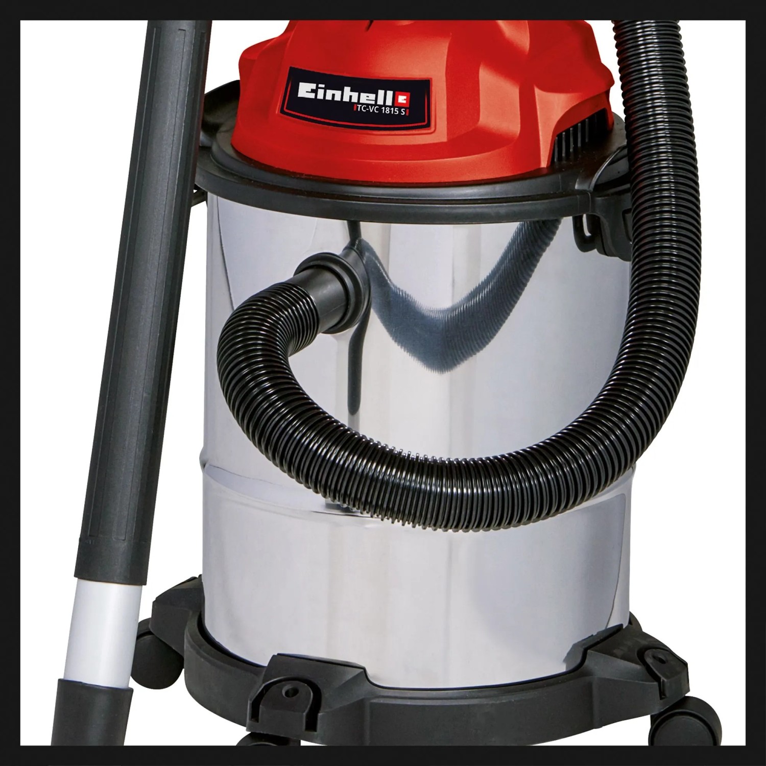 Einhell TC-VC 1815 S Nass-Trockensauger mit 15 l Edelstahlbehälter.