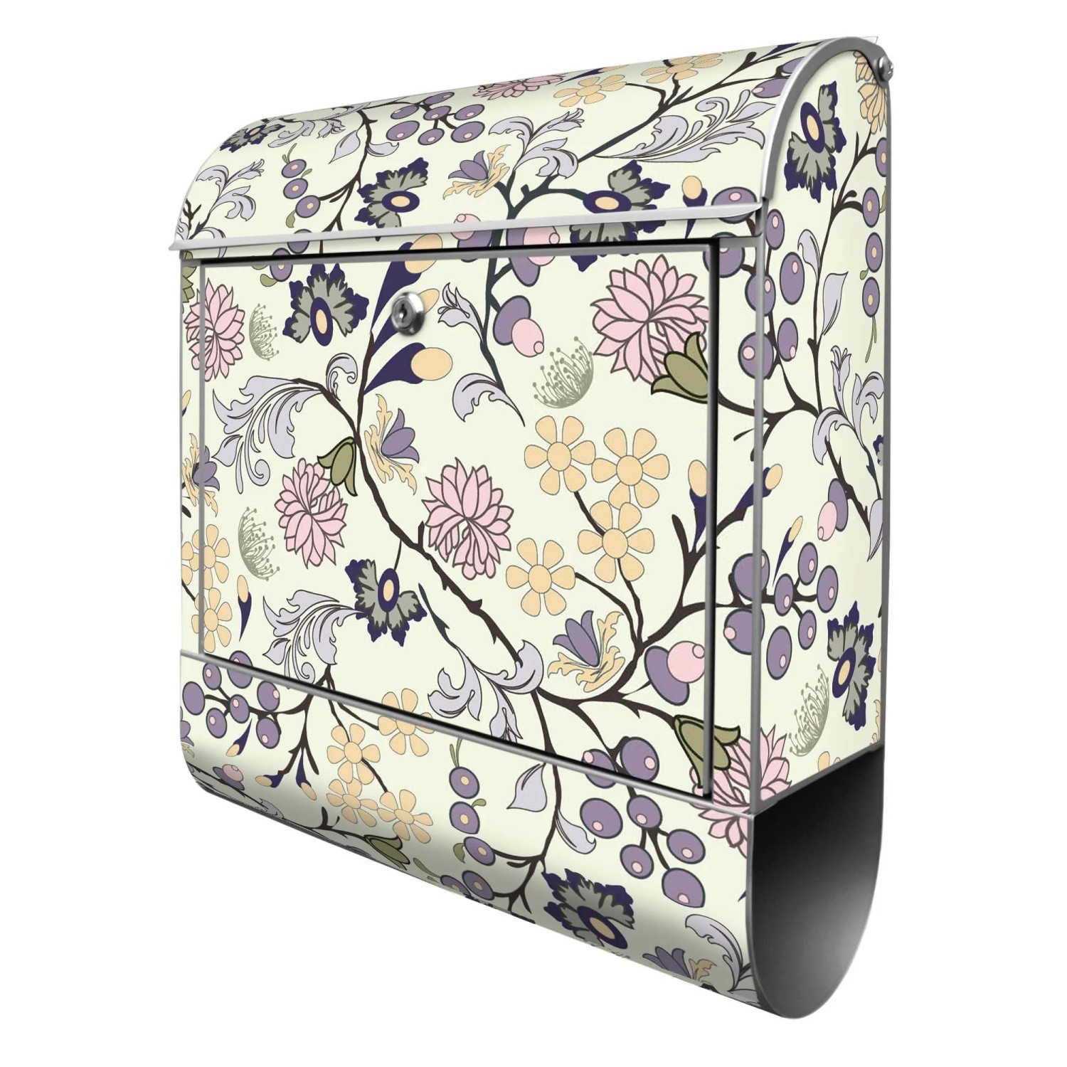 Banjado Design Briefkasten Silber Pulverbeschichtet 39x47x14cm 2 Schlüssel günstig online kaufen