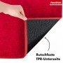 Rote Floordirekt Badematte Nasa mit verstärkten Kanten und rutschfester Unterseite.