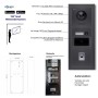 Goliath IP Video Türsprechanlage mit Fingerprint, RFID, HD Kamera, Nachtsicht, Farbe Anthrazit/Weiß.