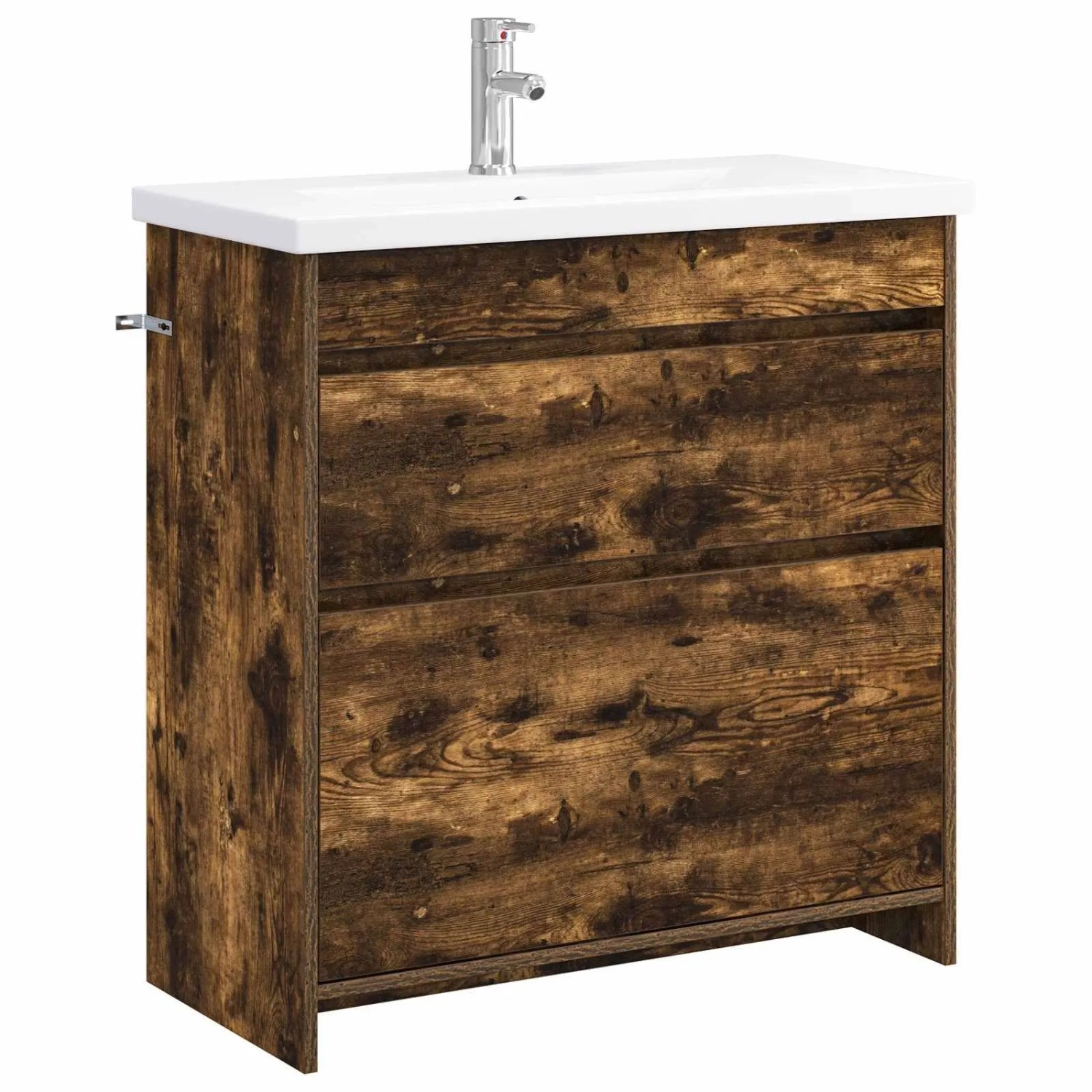 vidaXL Badezimmermöbel-Set Geräucherte Eiche 81 x 40 x 84,5 cm 3404270