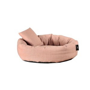 Rosa Kuschelinsel für Haustiere, Größe 2, aus recyceltem Material mit Kissen.