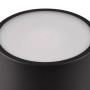 Nahaufnahme: Schwarze, matte LED-Tischleuchte Fernandez, Ø 10,5 cm, mit Touch-Schalter.