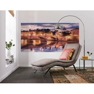 Komar Fototapete Vlies Romantico (200x100 cm) mit Rom-Motiv im Wohnraum.