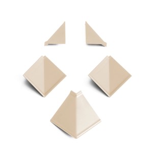 Kaindl Zubehörset Wandanschlussleiste Champagner, 5-teilig für Arbeitsplatten.