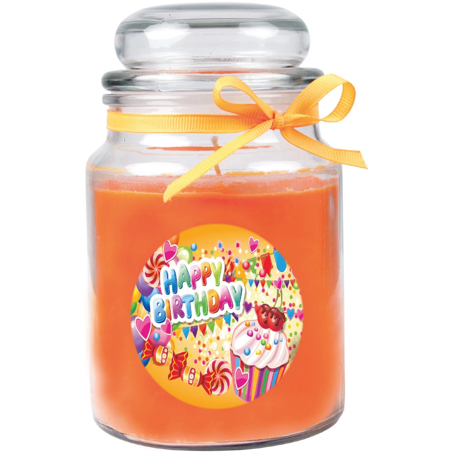 HS Candle Duftkerze & Glas Happy Birthday Bonbon Honigmelone Cupcake günstig online kaufen