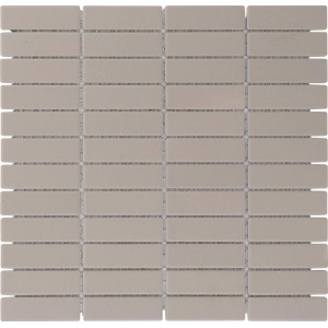 Mosaikmatte Keramik Antislip Light Grey, matte Mosaikfliese für Bad & WC.