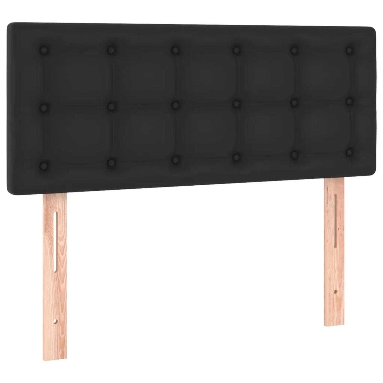 vidaXL LED Kopfteil Schwarz 100x5x78/88 cm Kunstleder 3121696