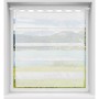 Weiße Bestlivings Sky Gardine mit Raffoptik und Schlaufen, 90x110 cm, im Fenster.