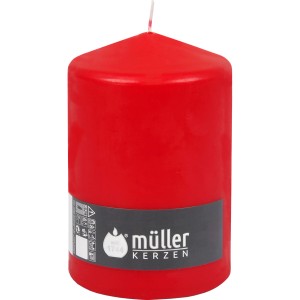 Kaminrote Stumpenkerze, 15 cm hoch, für stimmungsvolle Deko.