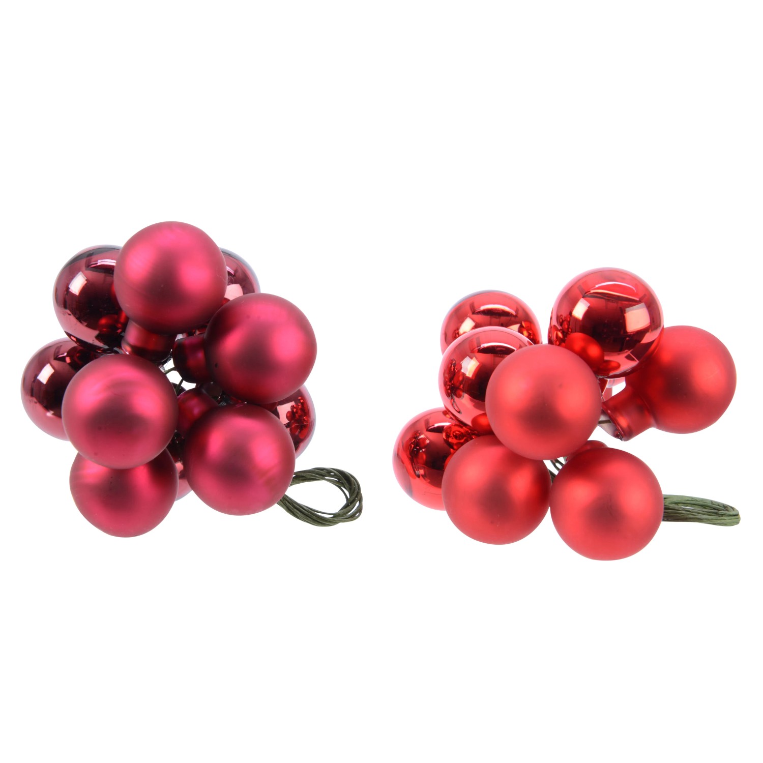 Weihnachtskugel-Bündel 10 Stück Farbauswahl Ø 2 cm Rot