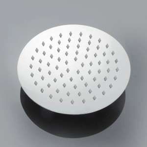 Runde Kopfbrause aus Edelstahl, 25 cm Durchmesser, für Dusche.