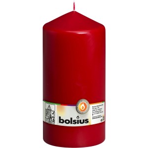 Altrote Bolsius Stumpenkerze, 200/98 mm, für stimmungsvolle Beleuchtung.