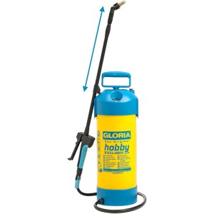 Gloria Drucksprühgerät Hobby Exclusiv, 5 l, mit Teleskop-Sprührohr und Manometer.