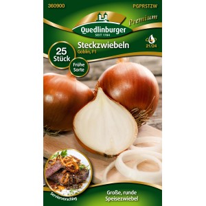 Packung Quedlinburger Steckzwiebeln 'Goblin', gelb, späte Sorte.