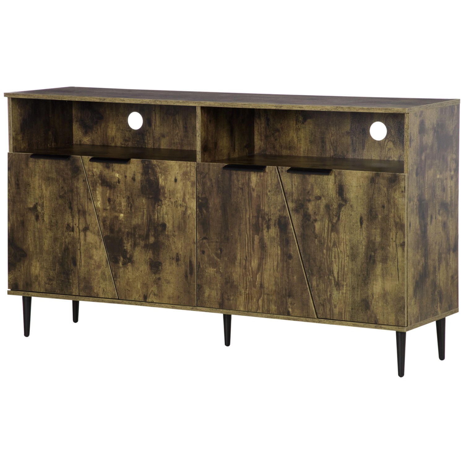 HOMCOM Sideboard mit 2 Fächern und 2 Schränken 147 x 40 x 83 cm günstig online kaufen