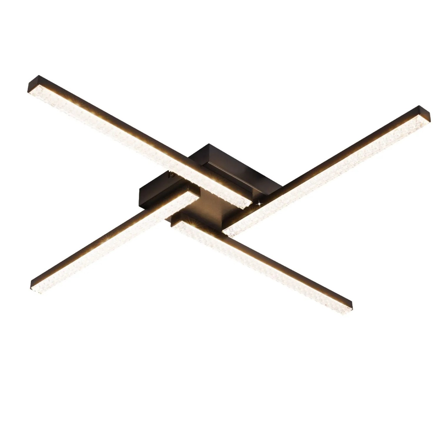 NETTLIFE LED Deckenleuchte aus Metall L57cmSchwarz-1