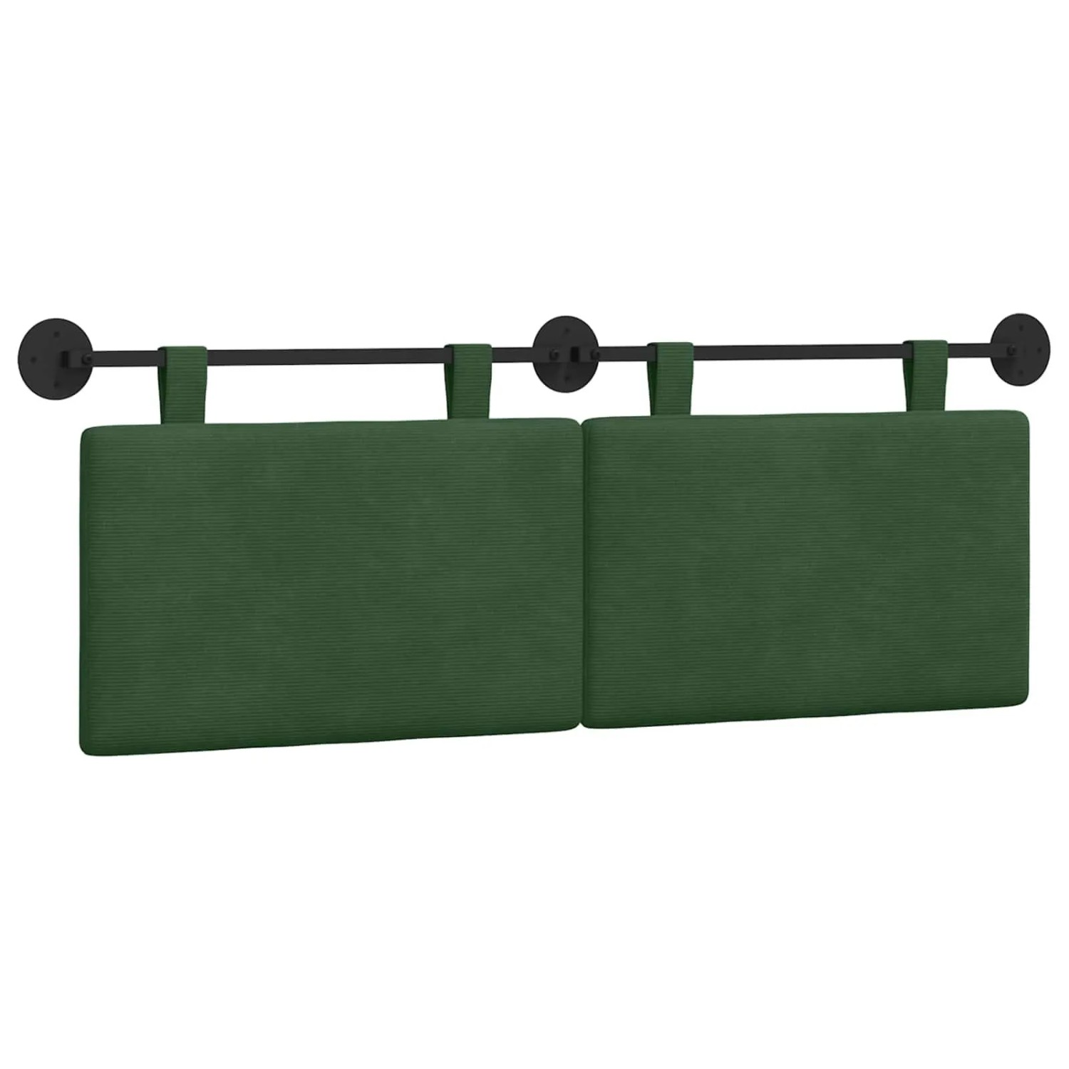 vidaXL Hängevorderseite Uni Dschungelgrün 150 x 55 x 5 cm Cordstoff 42031812