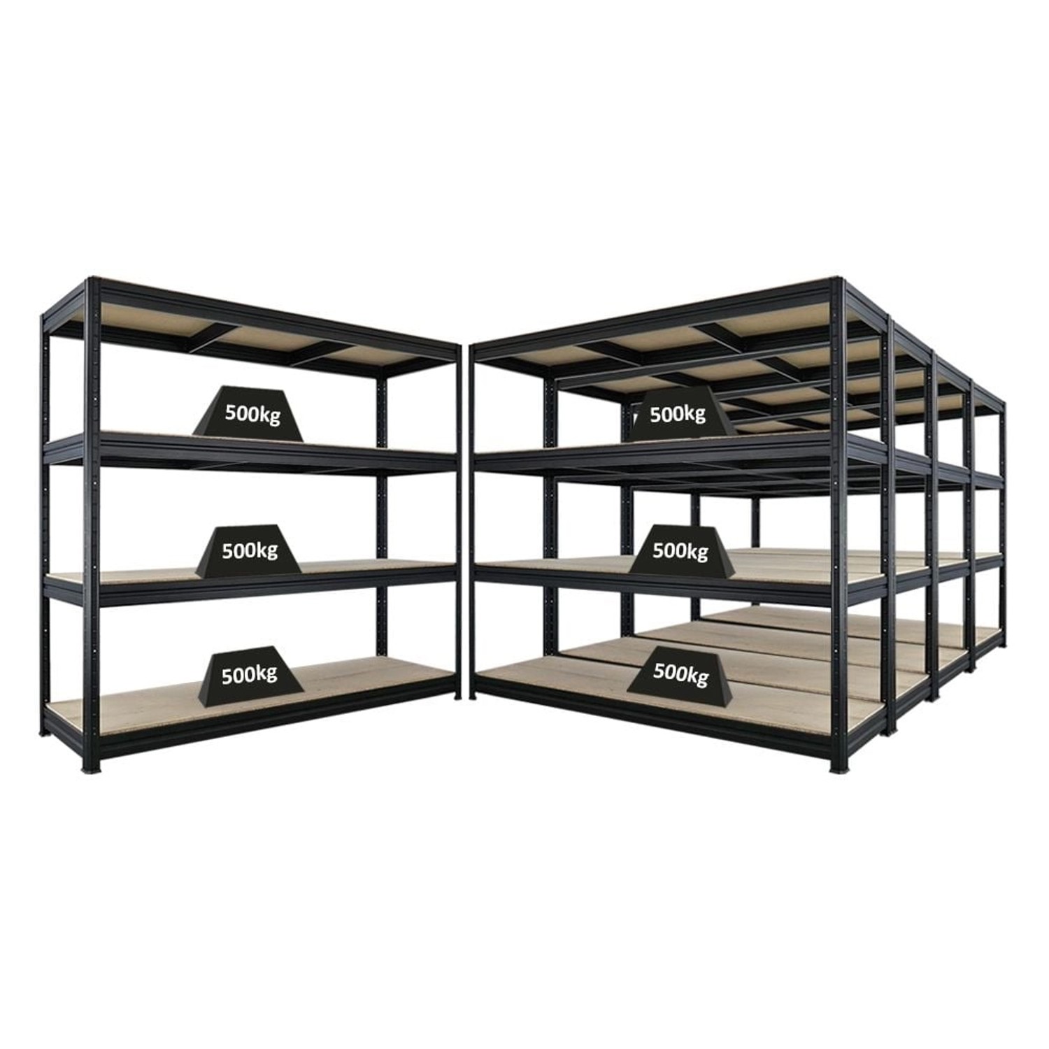 PROREGAL Mega Deal 5x Schwerlastregal Dino HxBxT 180x200x60cm 4 Spanplatten günstig online kaufen