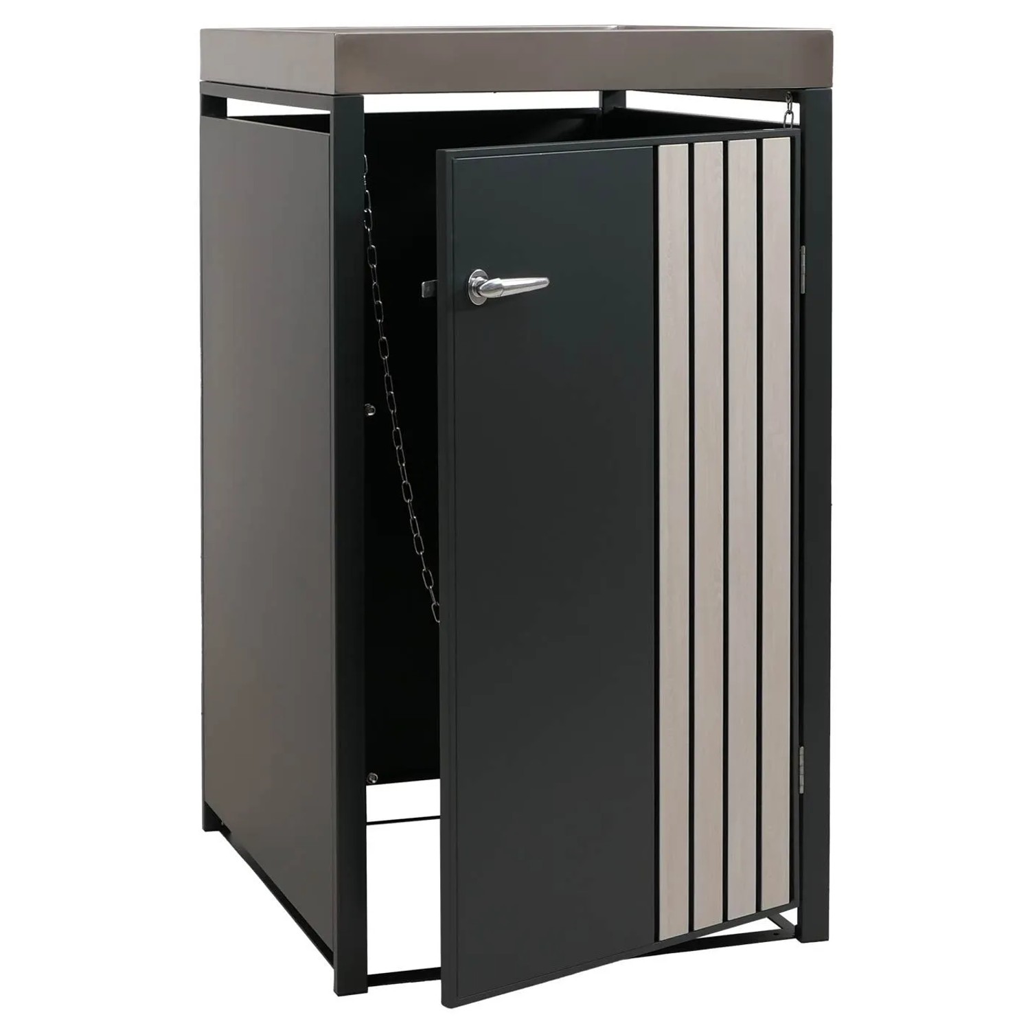 Proregal 1er-Mülltonnenverkleidung Mit Pflanzkasten HxBxT 125x68x84 cm Anth günstig online kaufen