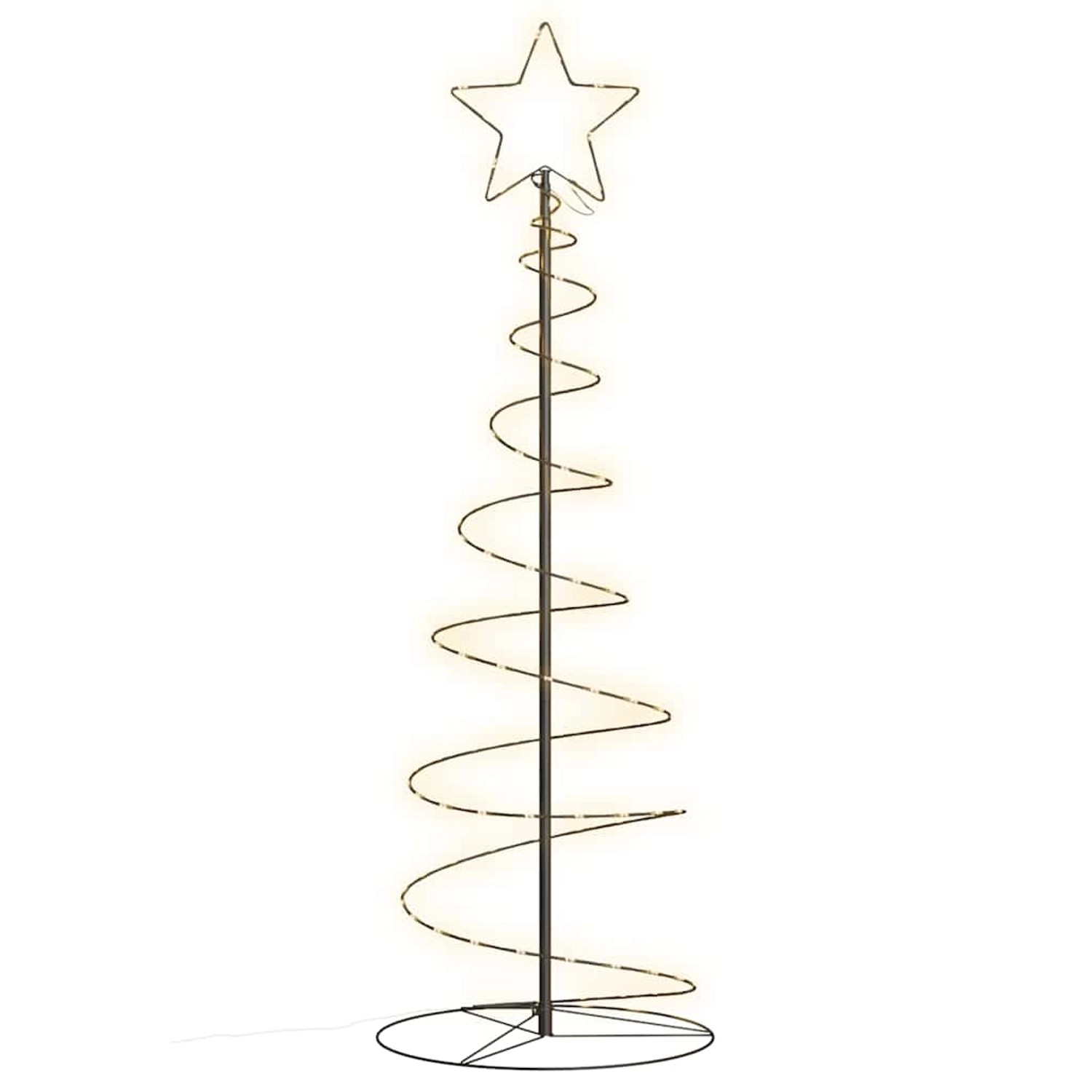 vidaXL LED Weihnachtsbaum 100 LEDs Warmweiß 150 cm 4019498