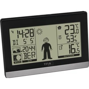 TFA Funkwetterstation Weather Boy H97xb145xt39mm Schwarz Silber Ku F In U Auß  35 1159 01