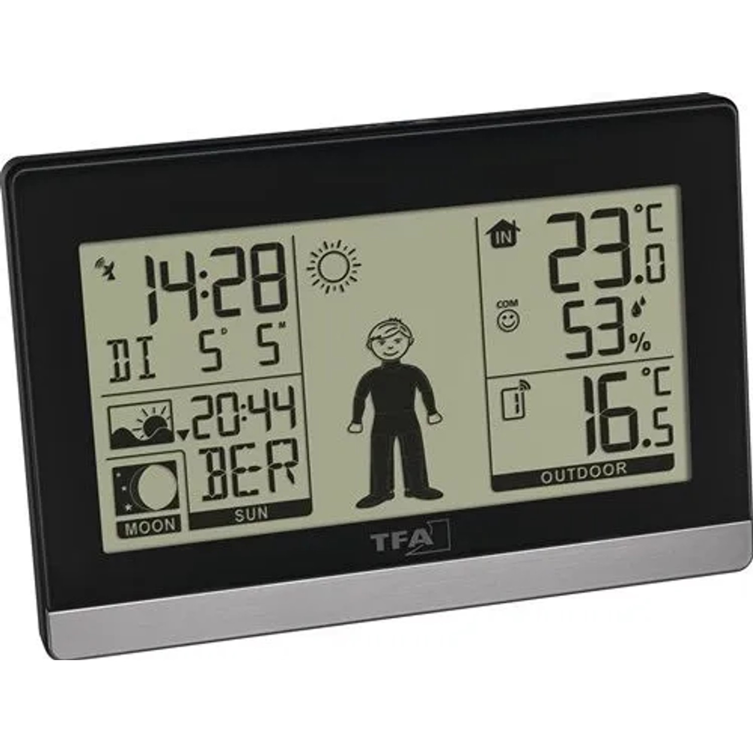 TFA Funkwetterstation Weather Boy H97xb145xt39mm Schwarz Silber Ku F In U Auß  35 1159 01